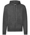 SS16M 62062 Classic Zip Through Hooded Sweat Dark Heather Grey colour image